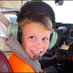 JJ prepares for a flying lesson at the Belfast Airport on Saturday, September 17.