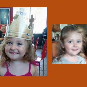Two photos of 3-year-old Lenore Wilson of Augusta, which were circulated during Tuesday’s Amber Alert. (Photos courtesy Maine Department of Public Safety)