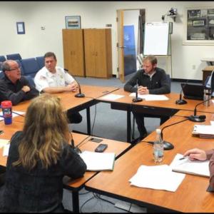 Rockland City Councilors during their agenda setting meeting Monday, October 4, 2016 (Photos by Chris Wolf)