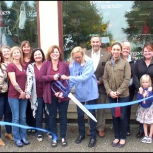With a ribbon cutting, Flowers by Hoboken is open for business. (Photos by Chris Wolf)