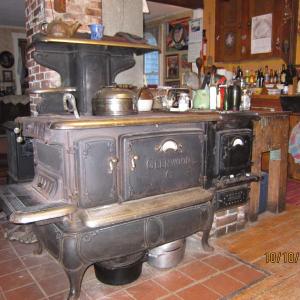 Our Glenwood stove, with propane “sidecar”, has the place of honor in our kitchen.
Photo by Diane O’Brien stove