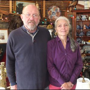 Claude and Cindy Harris, owners of Rockport Antiques.