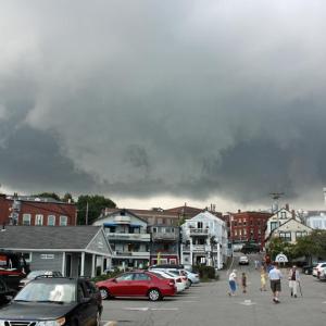 Storm clouds creep over Camden in July 2013. (Photo by Holly S. Edwards)