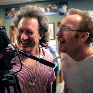 Filmmaker Jeffrey Charles Day as ‘Gloves’ (left, with the awesome mullet) and Gregory Day as ‘Taffy. (Photos courtesy ‘Wheel It Hard!’)