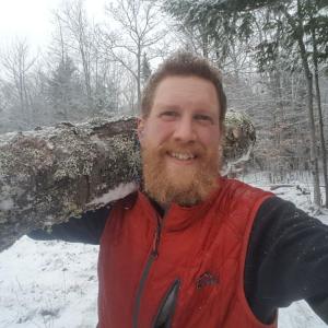 Zachary Fowler, a master of sawing logs. (Photo courtesy Zachary Fowler)