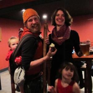 Zachary and Jami Fowler, Sparrow 1, and Abby, 4. Photoby Kay Stephens