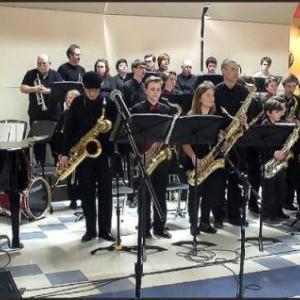 Area Jazz bands combine for a finale on Thursday night. (Photos by Chris Wolf)