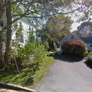 Rockport’s existing library site is at right, and 3 Limerock Street and the Scott house is to its left.