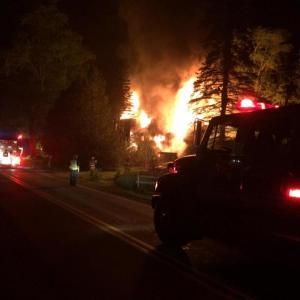 This home on South Union Road in Union was fully involved when the firefighter arrived on scene around 2 a.m. Wednesday.