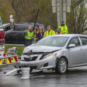 The intersection at routes 90 and 17 in Rockport sees its fair share of crashes and May 10 was no exception. (Photo courtesy Isaac Remsen)