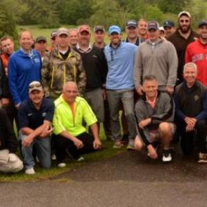 The Goose River Golf Club in Rockport hosted the First Annual Fire vs. Police Golf Tournament on June 17 with 44 golfers participating. The event raised over $3,600 for the Firefighters Children’s Burn Foundation and Special Olympics. (Photo courtesy of Goose River Golf Club)