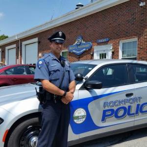 Tony Del Vecchio, new patrol officer at the Rockport Police Department. (Photo by Sarah Shepherd)