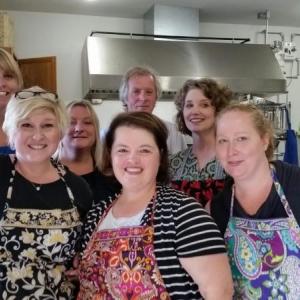 The “Unofficial Ladies Auxiliary Club of Rockport” and volunteers hosted an appreciation lunch for Knox County first responders at the Rockport Masonic Lodge Sept. 8. Left to right are Michelle Chamberlain, Marci Annis-Casas, Cathrin Erskine, Rockport Town Manager Rick Bates, Maggie Timmermann, Keirsten Delano and Michelle Hannan, front center. (Photo by Sarah Shepherd)