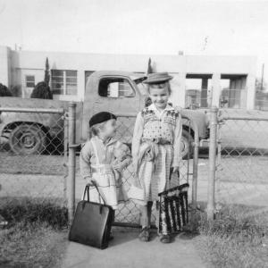 Ruth with her older sister, my two sisters on a happy day in the 1950s.
Photo (presumably) by their (our) mother ruth & bitsy