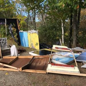 The Trail of Terror sets and props were vandalized on October 10, 2017. (Photo courtesy Stacie Mariano)