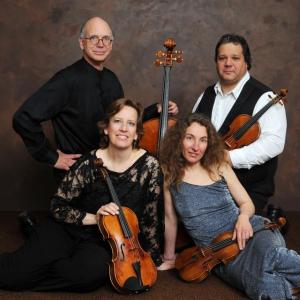 Daponte String Quartet (l to r: Myles Jordan, Kirsten Monke, Lydia Forbes, Ferdinand Liva ). (Photo by Pierce Studios)