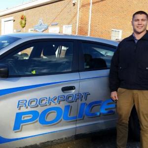 Jacob Powers, new patrol officer at the Rockport Police Department. (Photo by Sarah Shepherd)