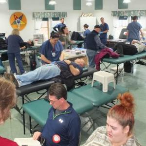 A blood drive in February 2016 drew many locals to Rockport to donate blood. (File photo)