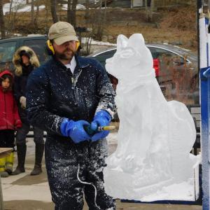 Tim Pierce, ice carver and executive chef at Samoset Resort in Rockport. (photo by Erica Thoms)