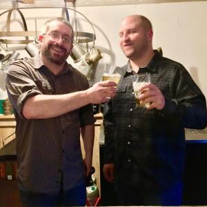 Dan Pangburn, left, and Nick Ullo, Footbridge Brewery owners and best friends. SUZI THAYER/Boothbay Register