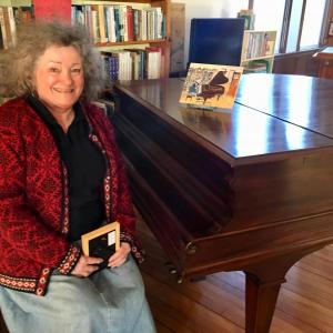 Linda Brewer, the well-loved barefoot librarian of Southport Memorial Library for 30 years. SUZI THAYER/Boothbay Register
