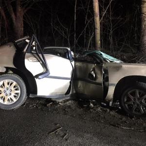 The crash occurred just before 7:30 p.m., March 12, on Meadow Street in Rockport. (Photo courtesy Rockport Police Department)