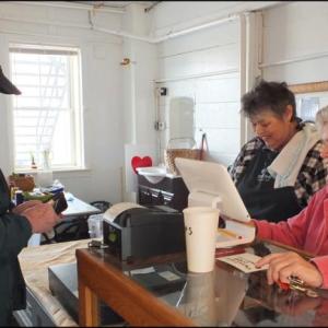 Howard Lowell, Mikki Ames and Shirley Barlow. “I frequent coffee shops, so I thought I’d give it a try. I’ll be back. It’s good coffee,” said Lowell.