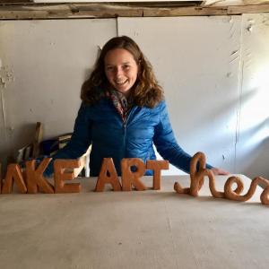 Juliette Walker in her studio space at the Watershed Center for the Ceramic Arts in Newcastle. SUZI THAYER/Boothbay Register