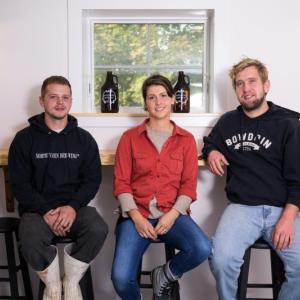 The owners of North Haven Brewing Co. (l to r) Jesse Davisson, Liz Lovell, Ben Lovell. (Photo courtesy William Trevaskis)