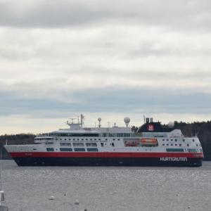 The MS Fram arrived in Rockland in early May. (Photo by Lynda Clancy)