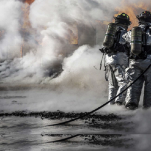 This photo, Figure A, is an example of what a firefighter would see in the conditions that they typically work in. (Photo courtesy Flir.com)