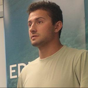 Production Manager Carter Cyr. (Photo courtesy of Nordic Aquafarms)