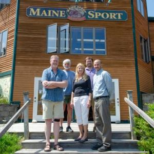Greg Perry, Stuart, Marianne and Tyler Smith, and Troy Curtis. (Photo courtesy Maine Sport Outfitters)