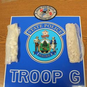 Maine State Police released this image after stopping a vehicle carrying cocaine and heroin in Ogonquit in February.