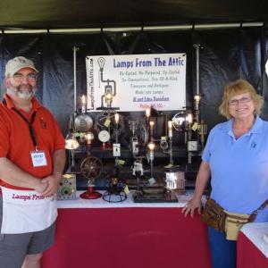 Allen and Edna Danielsen, owners of Lamps from the Attic. (photo by Erica Thoms)