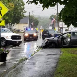 Downtown Blue Hill, morning of Aug. 18. (Photo courtesy of Faith De Ambrose, Blue Hill Packet)