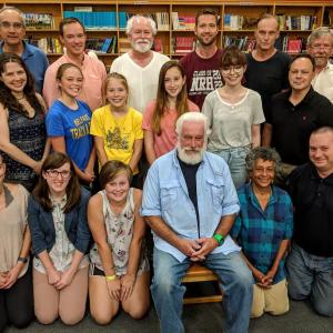 Cast of The Crucible (some members missing)
Bottom LtoR: Leah Bannister, Lisa Hudson, Annabelle Lisa, Denn Harrington, Ivy Lobato, Scott Cournoyer
Middle L to R: Danielle Bannister, Erin Hayes, Marina Bannister, Sarah Cournoyer, Emma Bishop, Cory Burns
Top L to R: Jim Tatgenhorst, Bryan Hayes, Jay Holland, Nathan Roach, Eric Sanders, Scott Taylor (Photo courtesy Sarah Joy)