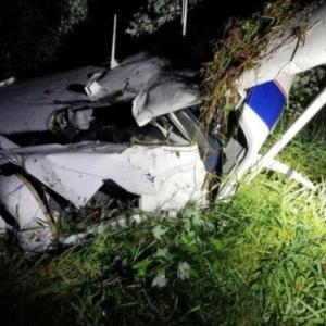 The destroyed remains of a single-engine Cessna owned by U.S. Customs and Border Protection. (photo courtesy of Maine State Police)
