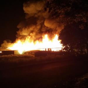 45 High Street in Warren burned to the ground Wednesday, Sept. 12. (Photo by Ed and Amy Joy)