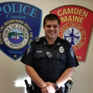 Mark Bennett, new patrol officer at the Camden Police Department. (Photo by Sarah Shepherd)