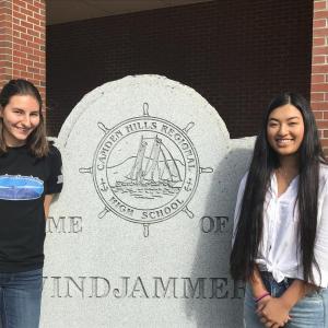 Eleanor Lincoln and Augusta Stockman have been named Semifinalists in the 2019 National Merit Scholarship Program. (Photo courtesy Camden Hills Regional High School)