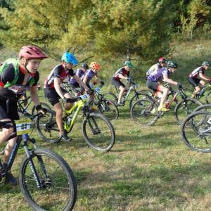 Members of the Camden Hills mountain bike team. (Courtesy Mike Smith)