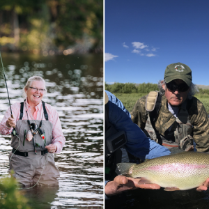 Presenters Bonnie Holding and Mike May. (Photo courtesy of George's River Trout Unlimited)
