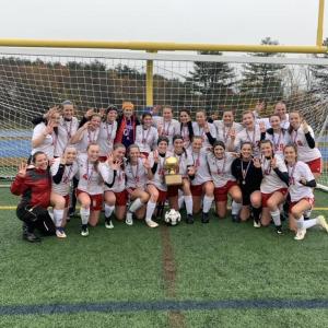 The Camden Hills girls soccer team won its third consecutive state championship. (Courtesy Steve Alex)