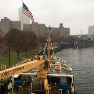 Coast Guard Cutter Abbie Burgess makes a stop in Buffalo, New York, Nov. 20, 2018. Abbie Burgess departed Rockland, Maine, on Nov. 5, 2018, to support District Nine in Operation Fall Retrieve. (U.S. Coast Guard photo, Petty Officer 3rd Class Zachary Hupp)