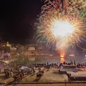Dozens attended the annual fireworks show during Rockport’s Holiday on the Harbor Dec. 8. (Photo courtesy Peter Ralston)