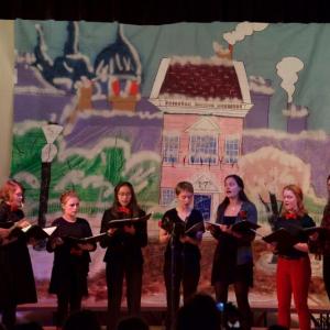 Left to right: Music Teacher John Oldham, Amelia Jacobson, Ella Reinchert-Vacher, Liefe Temple, Sophie Lau, Pia Gibson, Emily Lau, Olivia Britton, Olivia Kelly, and Finn Gibson. (Photo by CJ Abbott)