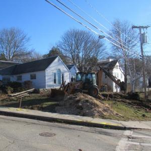 rockport, maine, library, demolition, construction