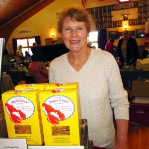Pat Havener and her one-of-a-kind Gourmet Maine Lobster Crackers. (Photo by Kay Stephens)