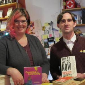 hello hello bookshop owner Lacy Simons and employee Jacob Fricke. (File photo by Kay Stephens)